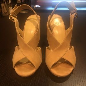 Michael Kors Suede Heel Sandals - 8M